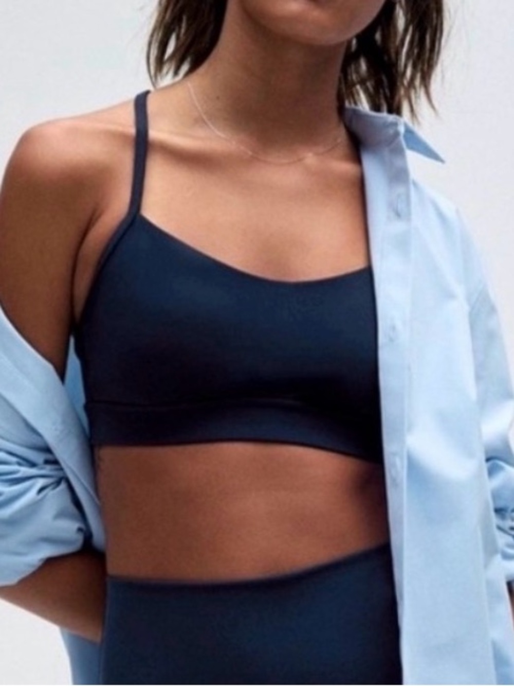 Lululemon Flow Y Bra Evolve * Nulu True Navy